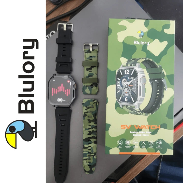 Smartwatch Blulory SV Army (Negro)